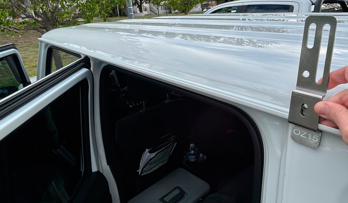 Your vehicle must have space under the gutter to be able to install the bracket/s