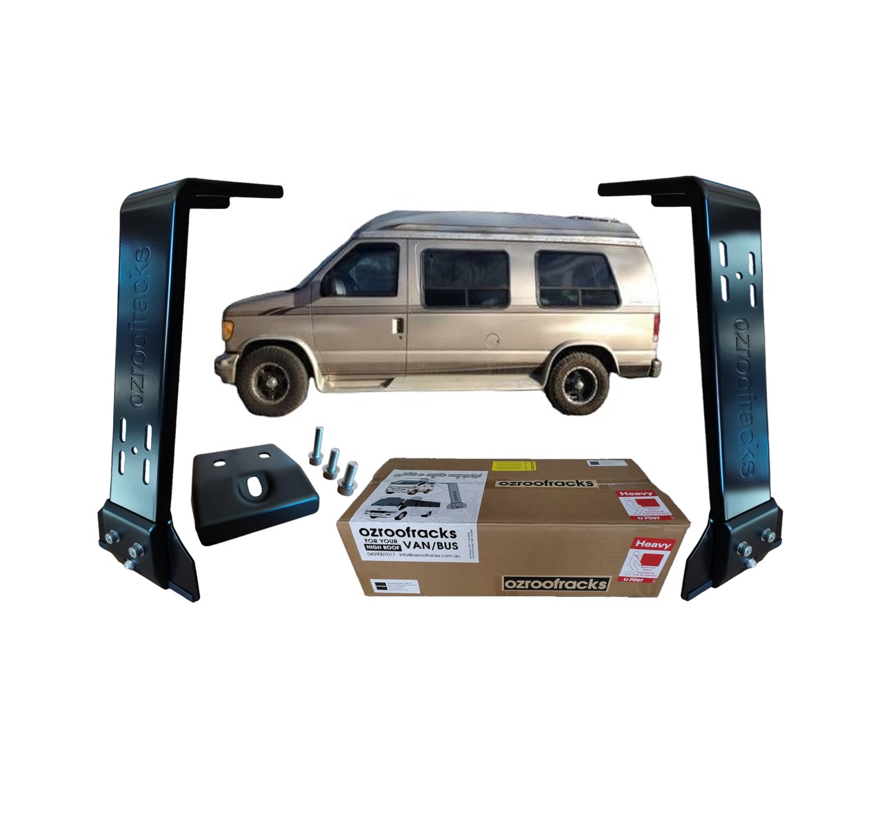 4x OZ44 Carbon Steel Brackets 44CM Ozroofracks