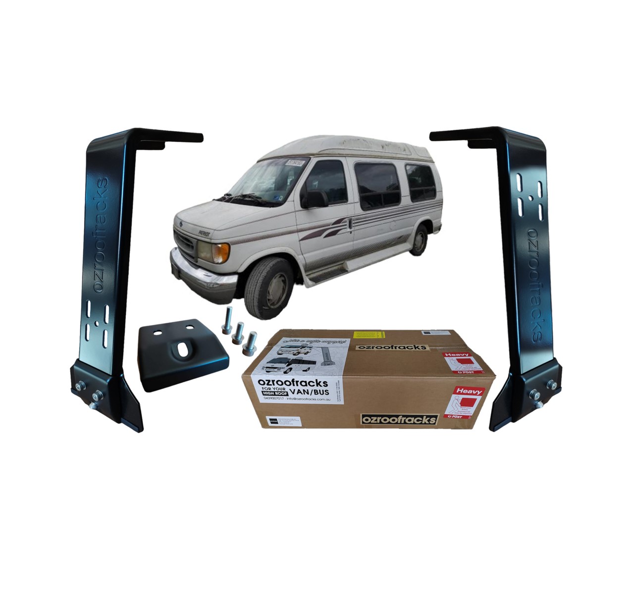 4x OZ44 Carbon Steel Brackets 44CM Ozroofracks