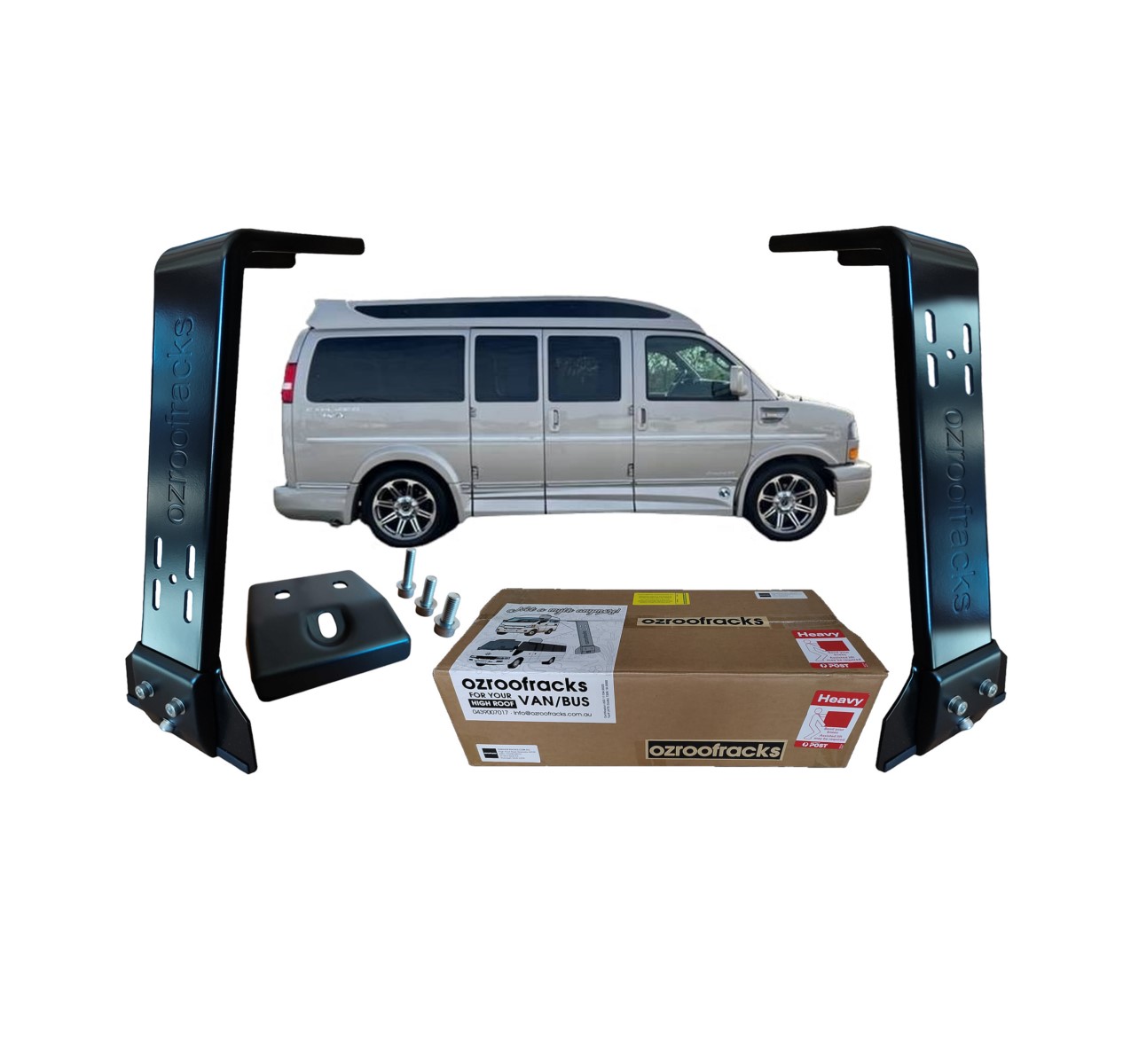 4x OZ44 Carbon Steel Brackets 44CM Ozroofracks