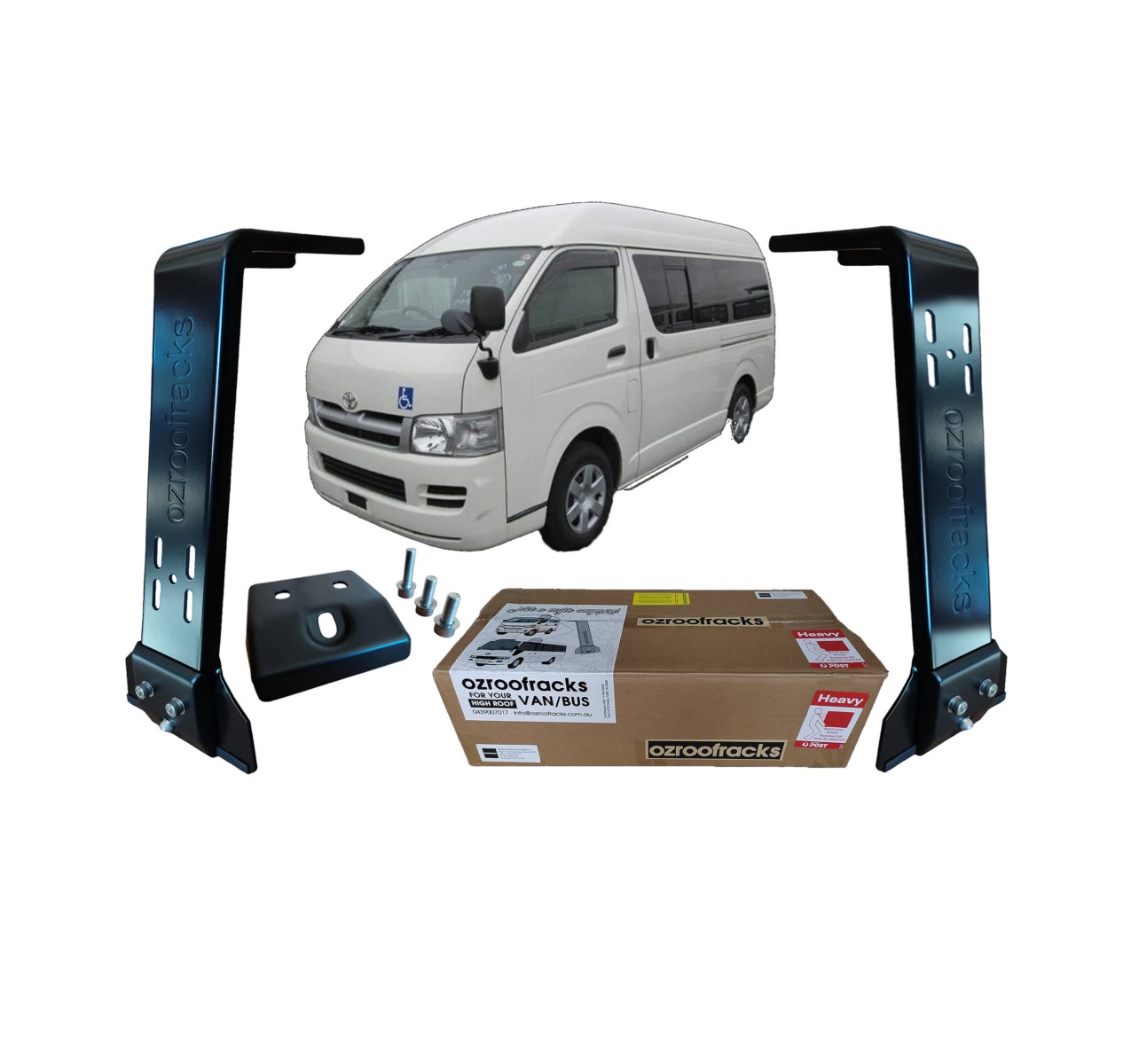 8x OZ44 Carbon Steel Brackets 44CM Ozroofracks