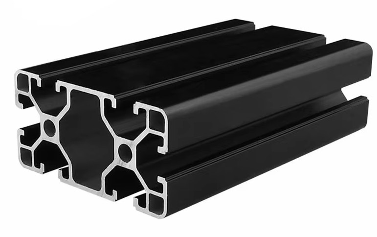 OZ4080-180 Tスロットアルミニウムプロファイル押出しブラックルーフバー